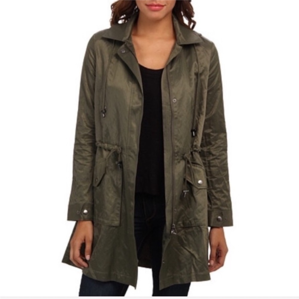 Joie Eisner Utility Jacket Anorak Coat Army L